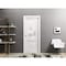 Sartodoors Slab Barn Door Panel 42 x 80in, Lucia 8822 White Silk W/ Frosted Glass, Pocket Closet Sliding LUCIA8822S-WS-42 - alternate 4